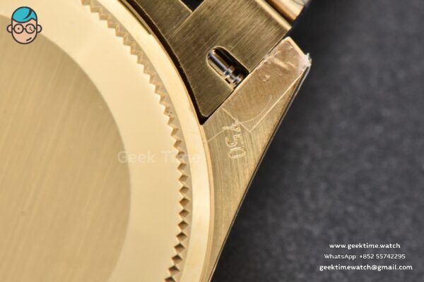 DateJust 31MM 904L YG GMF Fluted Bezel Green Flowers Dial President Bracelet A2824 - Image 26