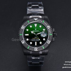 Submariner DIW DLC VSF 41mm Green Graduated Dial SS Bracelet VS3135