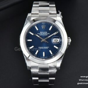 DateJust 41mm 126300 VSF glatte Lünette blaues Zifferblatt Oyster-Armband VS3235