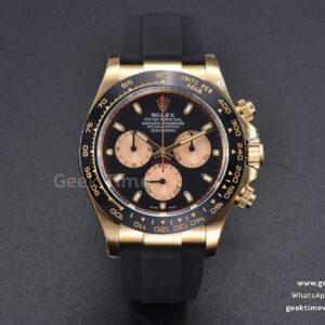 Daytona 116518 904L YG Clean CF Black Dial YG Subdial Oysterflex Strap SA4130