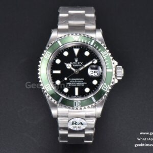 Submariner 16610 LV Green Bezel 904L 40mm RAF SS Bracelet SH3135 No Rehaut