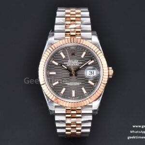 DateJust 41mm RG/SS VSF Gray Motif Dial Lume Marker Jubilee VS3235