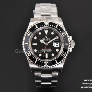 Sea-Dweller 126600 43mm VSF Black Ceramic ‘Red Text’ SS Bracelet VS3235