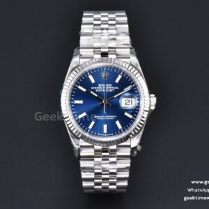 DateJust 36mm 904L VSF blaues Zifferblatt Jubilee VS3235