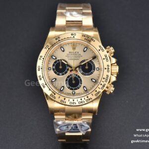 Daytona 116508 YG 904L Clean CF YG Dial Black Subdial YG Bracelet SA4130