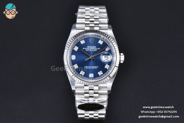 DateJust 36MM 126234 Clean CF Blue Dial Diamond Marker Jubilee Bracelet VR3235 - Image 2