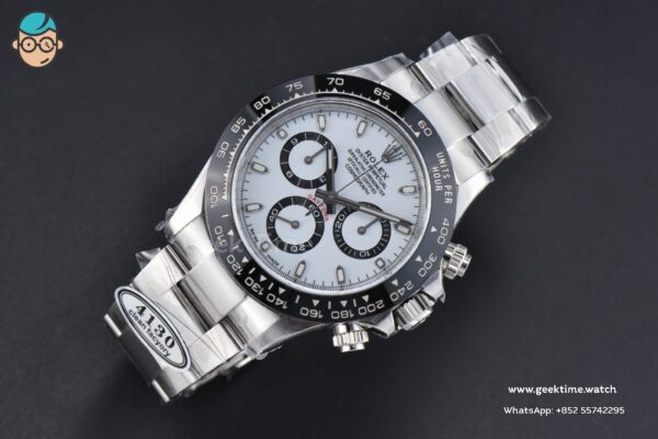 Daytona 116500 Panda 40mm Clean Factory V3 904L Black Ceramic White Dial 4130 - Image 3
