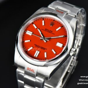Oyster Perpetual 124300 41mm EWF Red Dial SS Bracelet A3230