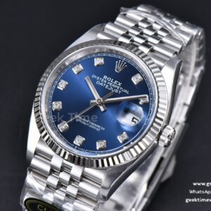 DateJust 36MM 126234 Clean CF Blue Dial Diamond Marker Jubilee Bracelet VR3235