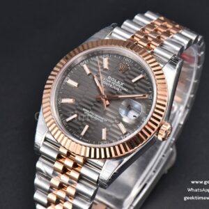 DateJust 41MM RG/SS VSF Gray Motif Dial Lume Marker Jubilee VS3235