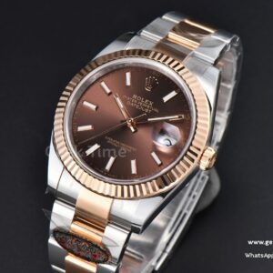 DateJust 41mm 126331 Clean CF RG/SS Chocolate Dial Oyster Bracelet VR3235