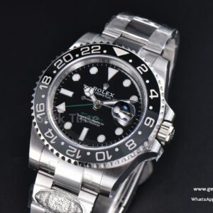 GMT Master II 126710 GRNR 40mm Clean CF 904L Black/Gray Bezel Black Dial Osyter Bracelet DD3285
