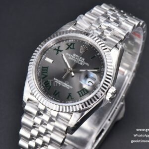 DateJust 36MM 904L VSF Wimbeldon Gray Dial Green Marker Jubilee VS3235