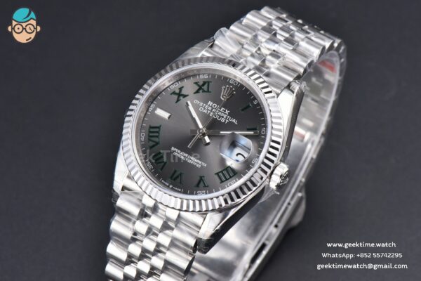 DateJust 36MM 904L VSF Wimbeldon Gray Dial Green Marker Jubilee VS3235