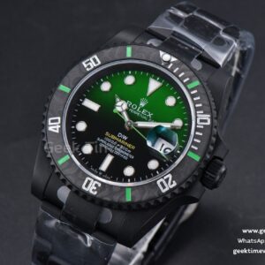 Submariner DIW DLC VSF 41MM Green Graduated Dial SS Bracelet VS3135