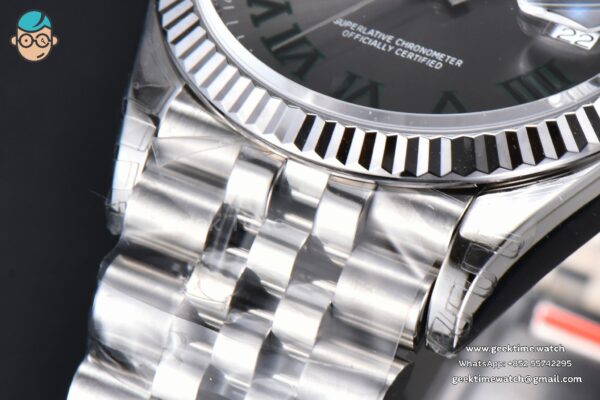 DateJust 36MM 904L VSF Wimbeldon Gray Dial Green Marker Jubilee VS3235 - Image 5