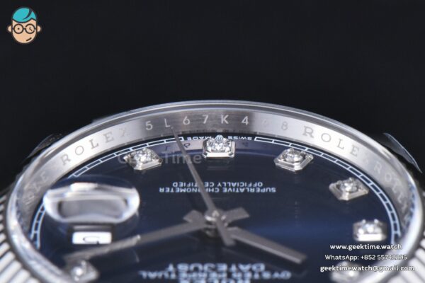 DateJust 36MM 126234 Clean CF Blue Dial Diamond Marker Jubilee Bracelet VR3235 - Image 6