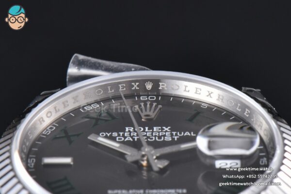 DateJust 36MM 904L VSF Wimbeldon Gray Dial Green Marker Jubilee VS3235 - Image 7
