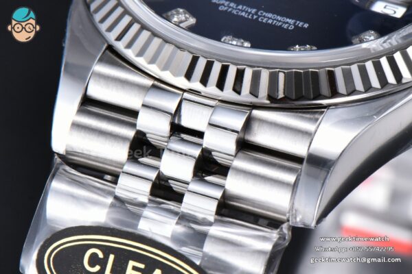 DateJust 36MM 126234 Clean CF Blue Dial Diamond Marker Jubilee Bracelet VR3235 - Image 8