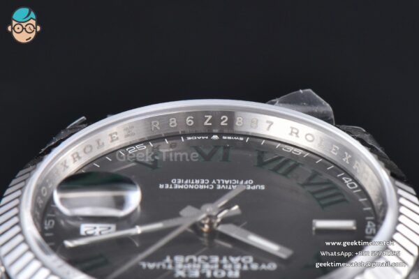 DateJust 36MM 904L VSF Wimbeldon Gray Dial Green Marker Jubilee VS3235 - Image 8