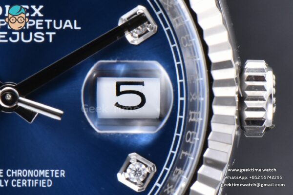 DateJust 36MM 126234 Clean CF Blue Dial Diamond Marker Jubilee Bracelet VR3235 - Image 9