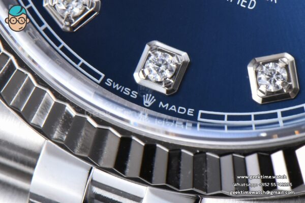 DateJust 36MM 126234 Clean CF Blue Dial Diamond Marker Jubilee Bracelet VR3235 - Image 10