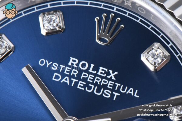 DateJust 36MM 126234 Clean CF Blue Dial Diamond Marker Jubilee Bracelet VR3235 - Image 13
