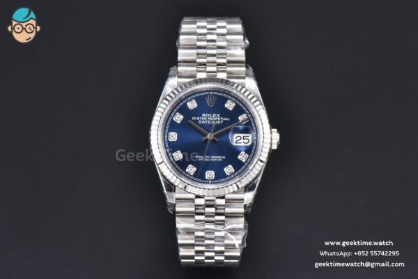 DateJust 36MM 904L VSF Blue Dial Diamond Marker Jubilee VS3235 - Image 2