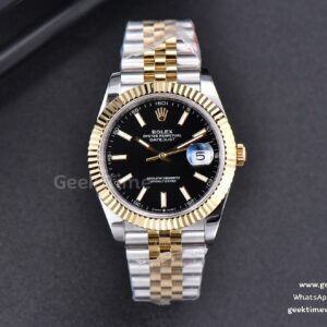 DateJust 41mm YG/SS GMF Black Dial Stick Marker Fluted Bezel Jubilee Bracelet VR3235