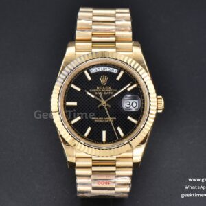Day-Date 40mm YG GMF Black Dial Lume Marker President Bracelet A3235
