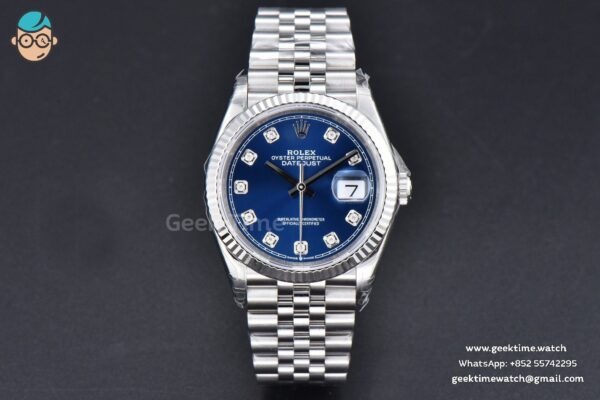 DateJust 36MM 126234 904L VSF Blue Dial Diamond Marker Jubilee Bracelet VS3235 - Image 2