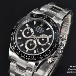 Daytona 116500 BTF Black Ceramic Black Dial SS Bracelet 4130