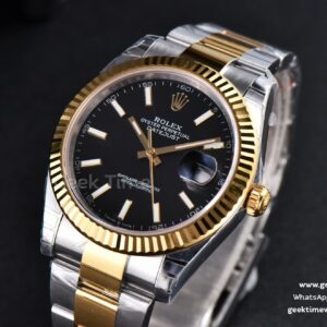 DateJust 41MM 126333 YG/SS VSF Fluted Bezel Black Dial Oyster Bracelet VS3235