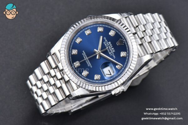 DateJust 36MM 126234 904L VSF Blue Dial Diamond Marker Jubilee Bracelet VS3235 - Image 4