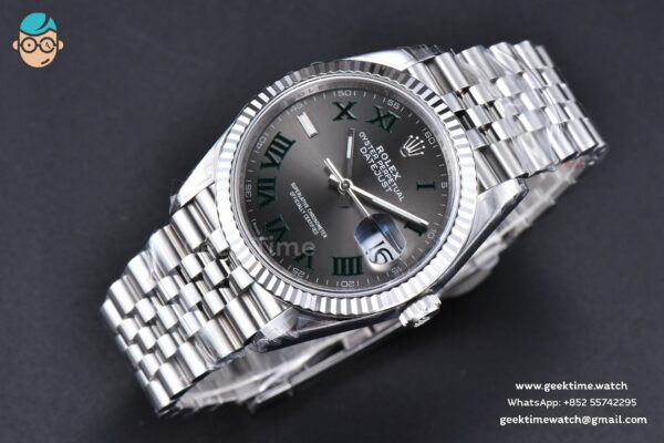 DateJust 36MM 126234 VSF Wimbledon Gray Dial Green Marker Jubilee Bracelet VS3235 - Image 4
