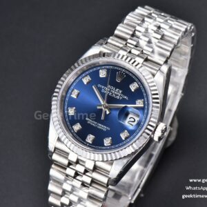 DateJust 36MM 904L VSF Blue Dial Diamond Marker Jubilee VS3235