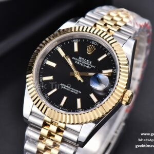 Datejust 41mm YG/SS GMF Black Dial Stick Marker Fluted Bezel Jubille Bracelet VR3235
