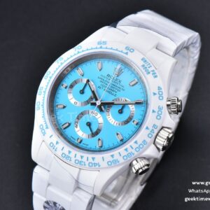 Daytona AETF White Ceramic Blue Dial Ceramic Bracelet SA4130 V2