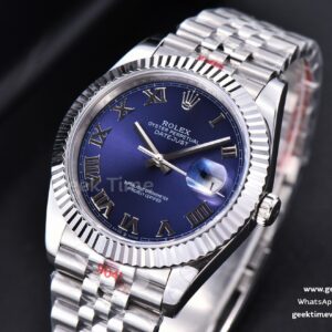 Datejust 41mm SS GMF Blue Dial Roma Marker Fluted Bezel Jubille Bracelet VR3235