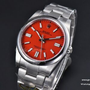 Oyster Perpetual 124300 41mm Clean CF 904L Red Dial SS Bracelet VR3230
