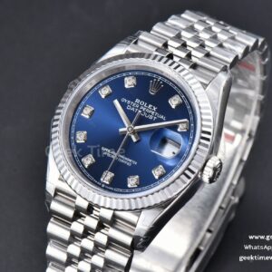 DateJust 36MM 126234 904L VSF Blue Dial Diamond Marker Jubilee Bracelet VS3235