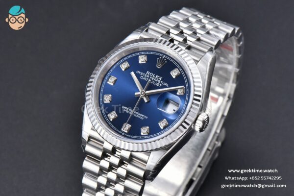 DateJust 36MM 126234 904L VSF Blue Dial Diamond Marker Jubilee Bracelet VS3235