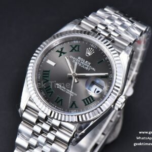 DateJust 36MM 126234 VSF Wimbledon Gray Dial Green Marker Jubilee Bracelet VS3235