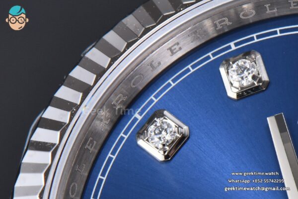 DateJust 36MM 904L VSF Blue Dial Diamond Marker Jubilee VS3235 - Image 5