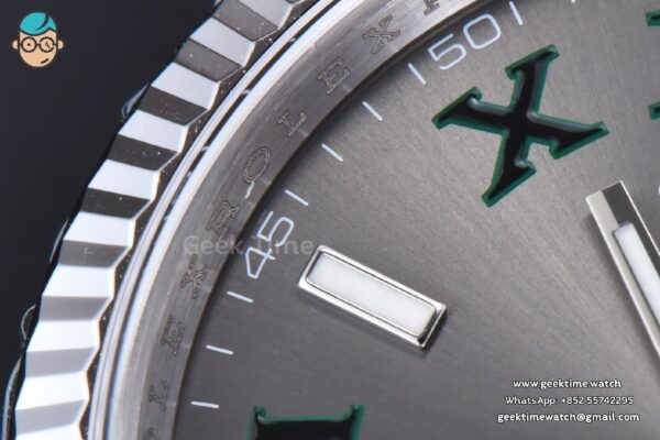 DateJust 36MM 126234 VSF Wimbledon Gray Dial Green Marker Jubilee Bracelet VS3235 - Image 5