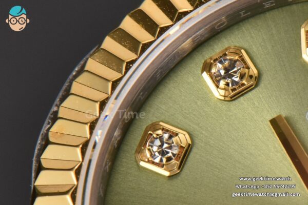DateJust 31MM Ladies 904L YG/SS WF Green Dial Diamond Marker Jubilee Bracelet A2671 - Image 5