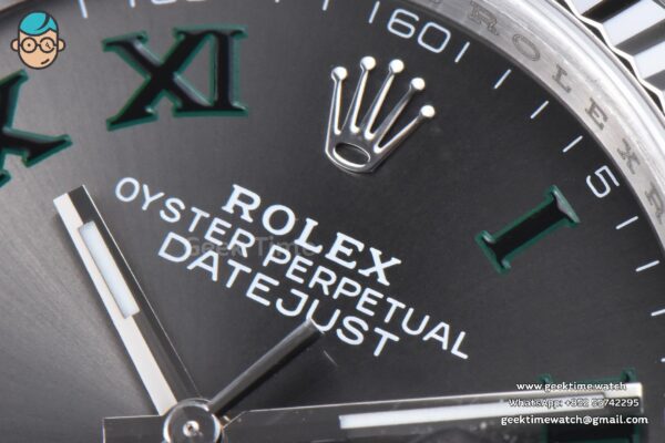 DateJust 36MM 126234 VSF Wimbledon Gray Dial Green Marker Jubilee Bracelet VS3235 - Image 6
