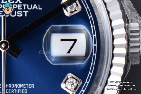 DateJust 36MM 126234 904L VSF Blue Dial Diamond Marker Jubilee Bracelet VS3235 - Image 7