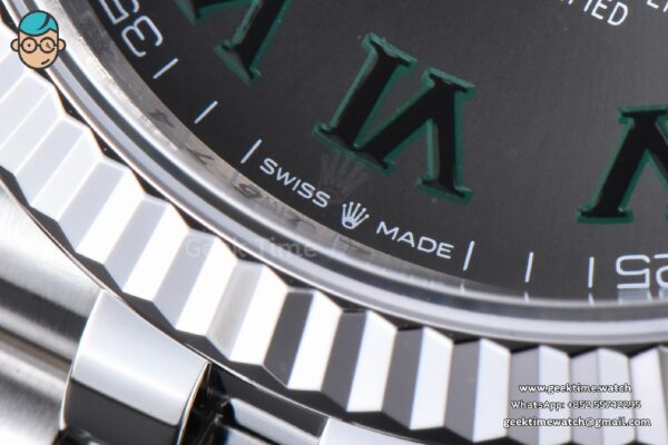 DateJust 36MM 126234 VSF Wimbledon Gray Dial Green Marker Jubilee Bracelet VS3235 - Image 7