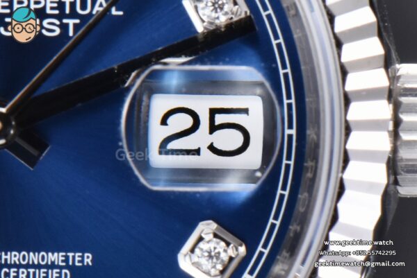 DateJust 36MM 904L VSF Blue Dial Diamond Marker Jubilee VS3235 - Image 8